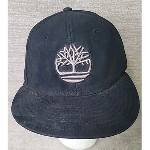 Timberland Black Snapback With Logo Adjustable Hat Cap